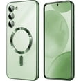 thumbnail image 1 of Case Magnetic for Samsung Galaxy S24 Plus,Cover Compatible with Magsafe [Slim Fit][Electroplated-Paint] Transparent Back Cover with Camera Protect Phone Case for S 24 Plus-Green, 1 of 14