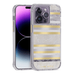 Case-Mate iPhone 14 Pro Case - Pearl Stripes - 10ft Drop Protection - Compatible with MagSafe & Wireless Charging - Luxury Bling Cover for iPhone 14 Pro - Slim, Anti Scratch, Shock Absorbing Materials