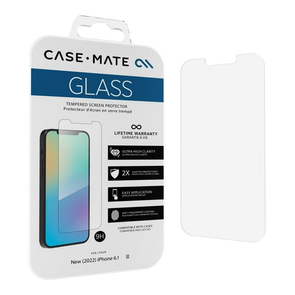 Case-Mate Apple iPhone 14/iPhone 13 Glass Screen Protector - Ultra High Clarity Glass