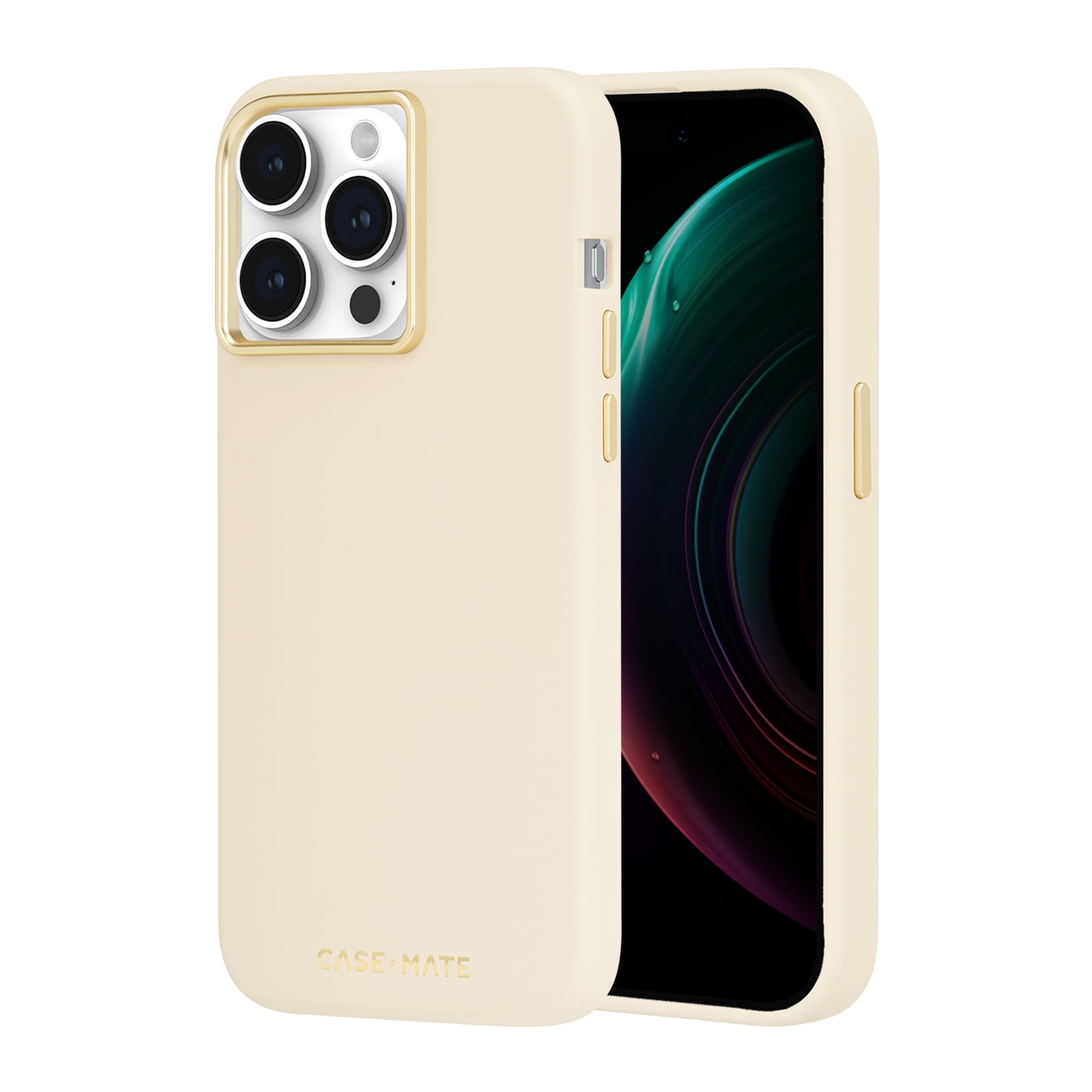 Case-Mate Apple iPhone 15 Pro Case [MagSafe Compatible] - 12ft Drop Protection - Silicone Beige