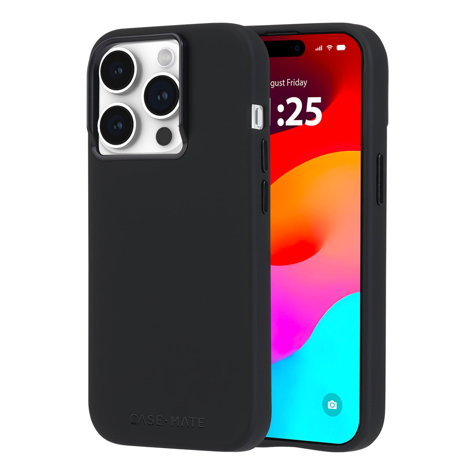 Case-Mate Apple iPhone 15 Pro Case [MagSafe Compatible] - 12ft Drop Protection - Silicone Black