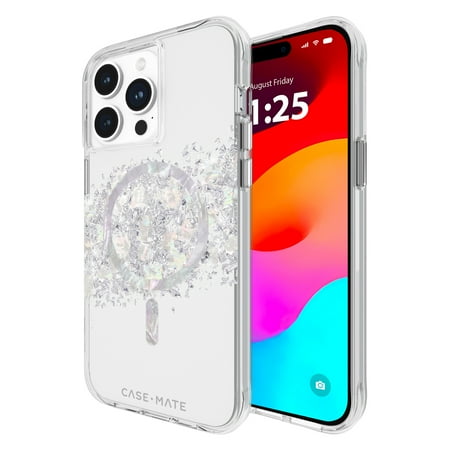 Case-Mate Apple iPhone 15 Pro Max Case [MagSafe Compatible] - 12ft Drop Protection - A Touch of Pearl