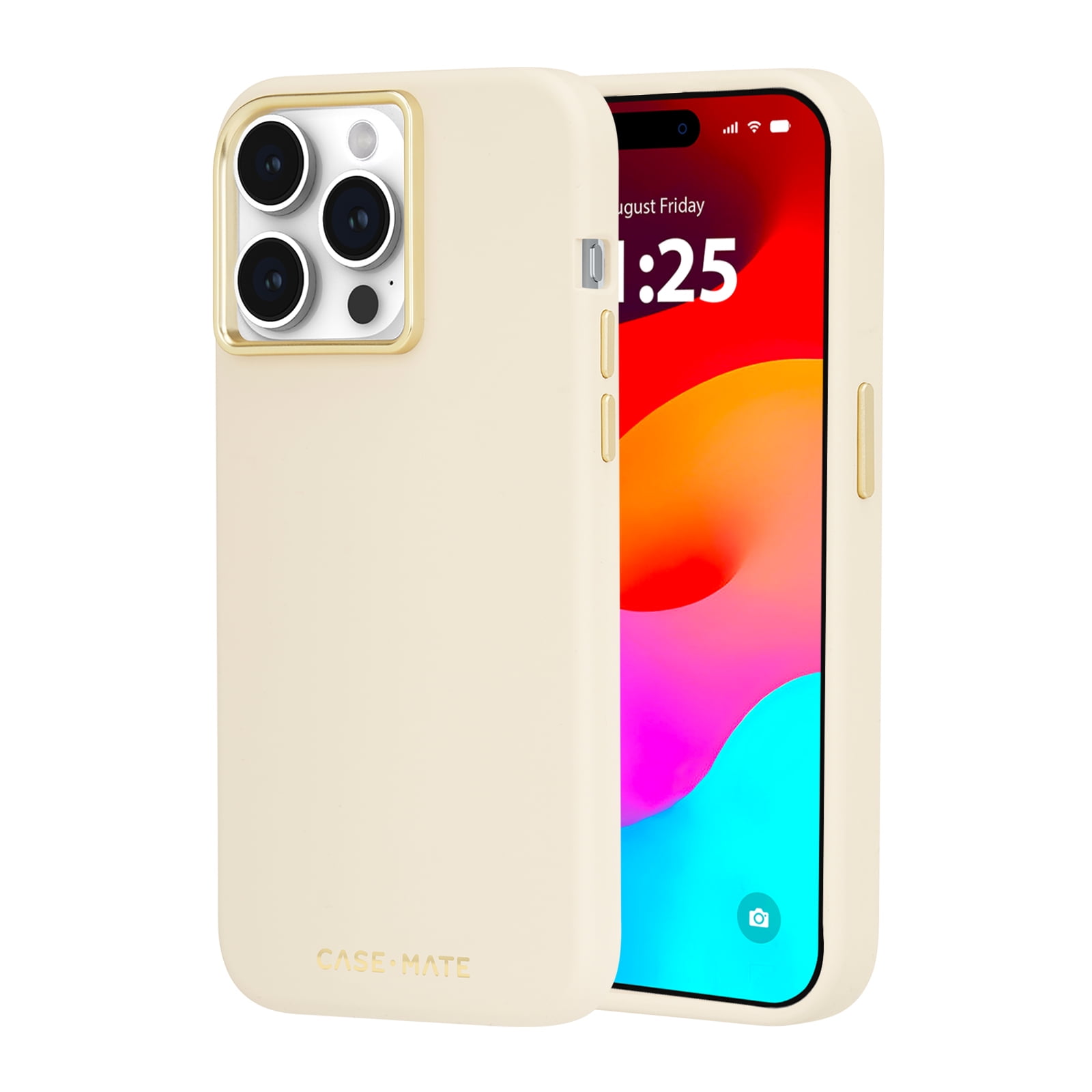 Case-Mate Apple iPhone 15 Pro Max Case [MagSafe Compatible] - 12ft Drop Protection - Silicone Beige