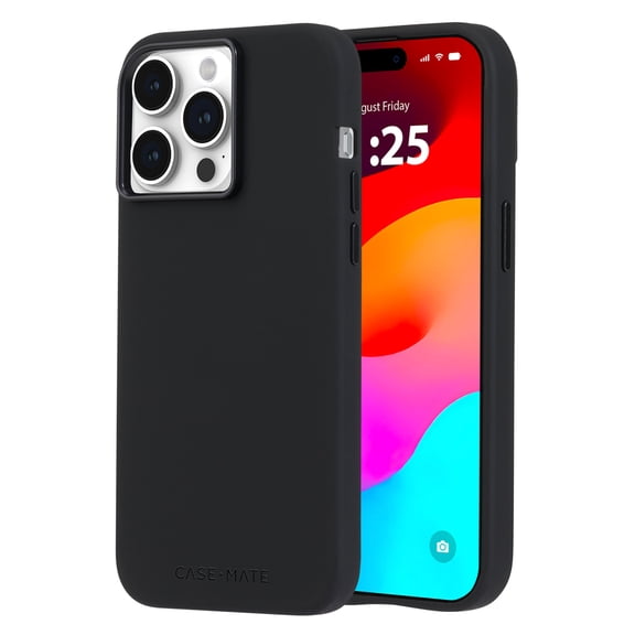 Case-Mate Apple iPhone 15 Pro Max Case [MagSafe Compatible] - 12ft Drop Protection - Silicone Black