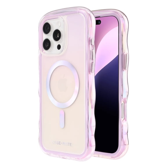 Case-Mate Apple iPhone 16 Pro Max Soap Bubble Wavy MagSafe Compatible Case - Iridescent