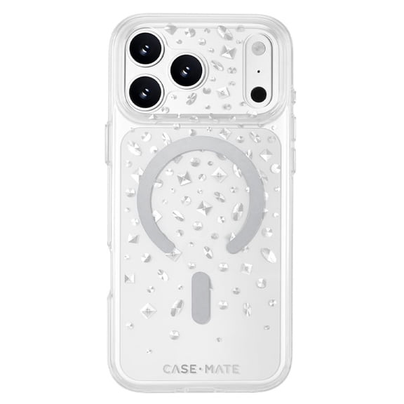 Case-Mate Apple iPhone 18 Pro Max MagSafe Compatible Karat Crystal Phone Case - Silver