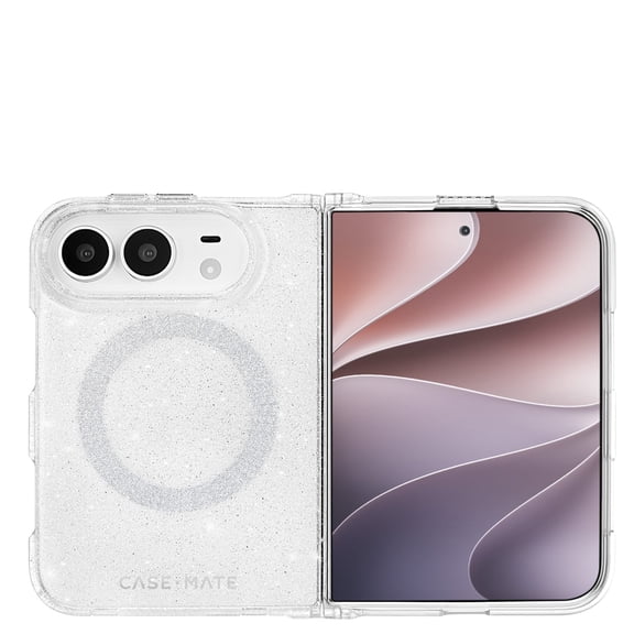 Case-Mate Apple iPhone Duo MagSafe Compatible Phone Case - Sheer Twinkle Silver