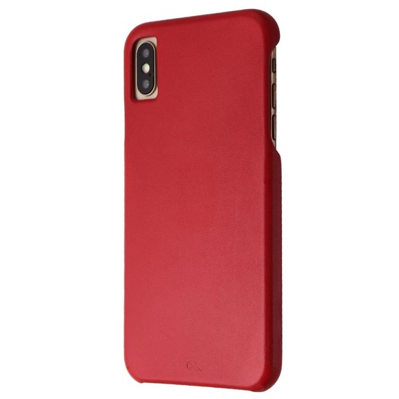 Case-Mate Barely There Genuine Leather Hard Case for  iPhone XS Max - Red