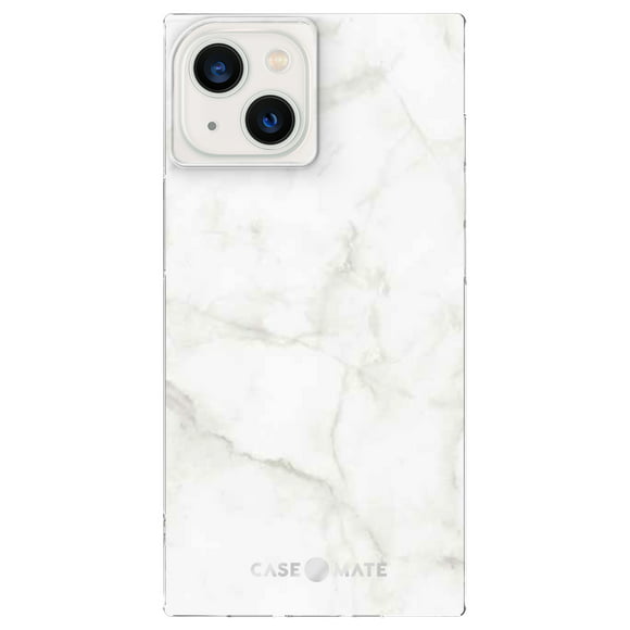 Case-Mate Blox Square Case for Apple iPhone 13 - White Marble