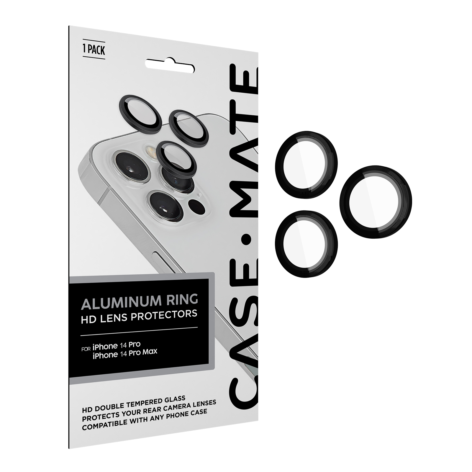 CaseMate Camera Lens Protector Aluminum Rings for Apple iPhone 14 Pro
