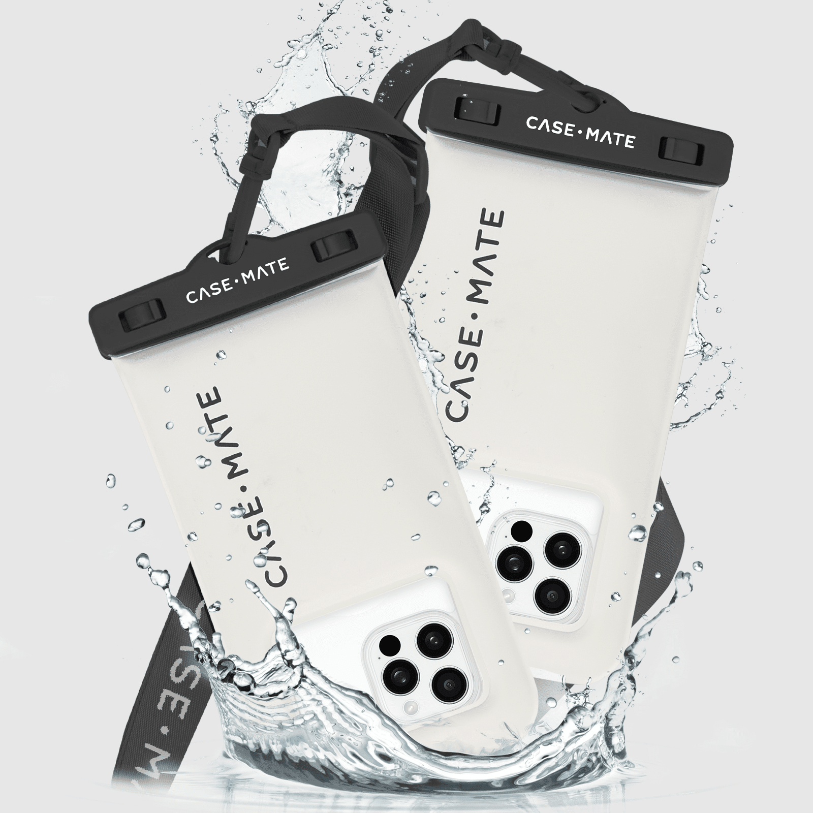 Case-Mate Floating Waterproof Phone Pouch - Sand Dollar - (2 Pack)