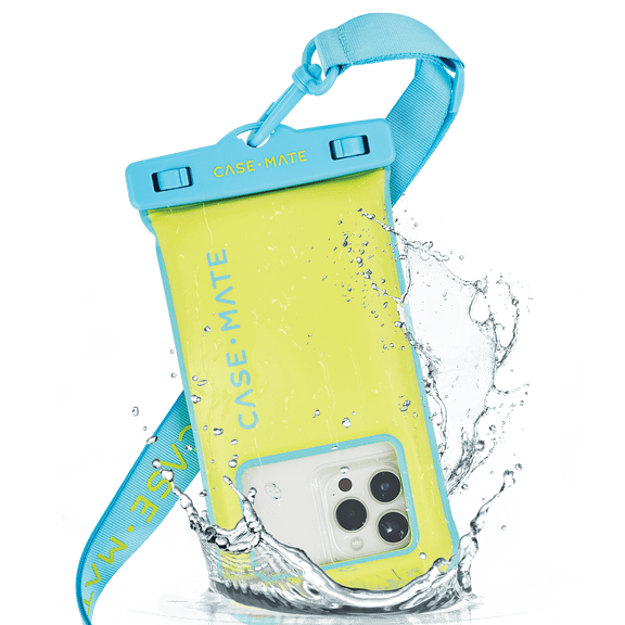 Case-Mate IP68 Floating Waterproof Phone Pouch / Case with Detachable Crossbody Lanyard - Citrus Splash