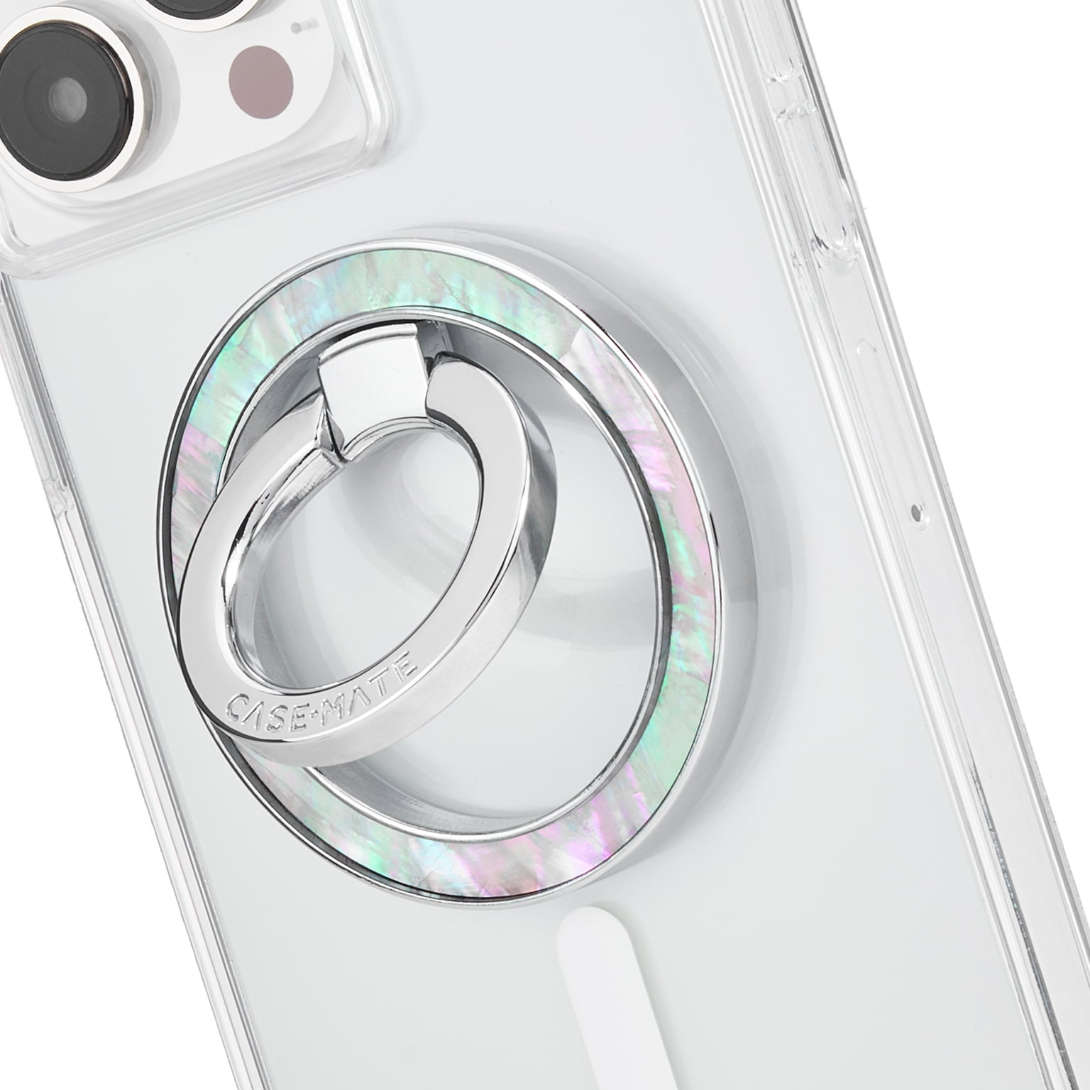 Case-Mate Magnetic Phone Ring Holder / Stand [MagSafe Compatible] for iPhone 15 14 13 12 Pro Max - Mother of Pearl