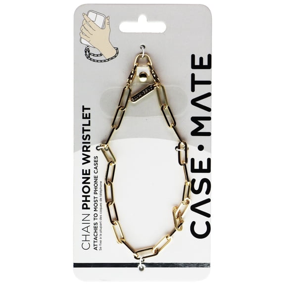 Case-Mate Phone Strap Chain Link Wristlet - Gold