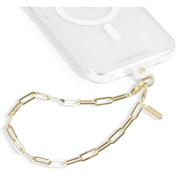 Open Box Case-Mate Phone Wristlet | Gold Metal Chain | Attaches To Most Phone Cases