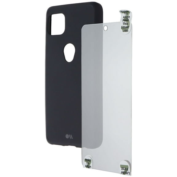 Case-Mate Protection Pack Black Case & Screen Protector for Motorola One 5G Ace