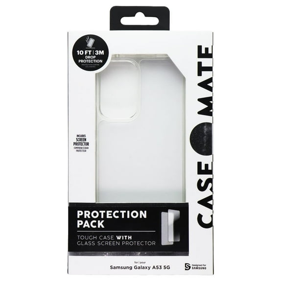 Case Mate Protection Pack for Samsung Galaxy A53 5G - Tough Case + Glass - Clear