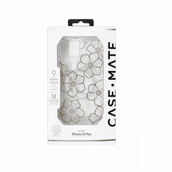 Case-Mate Rare Floral Gems iPhone 15 Plus Case 6.7 Inch MagSafe 12ft Drop
