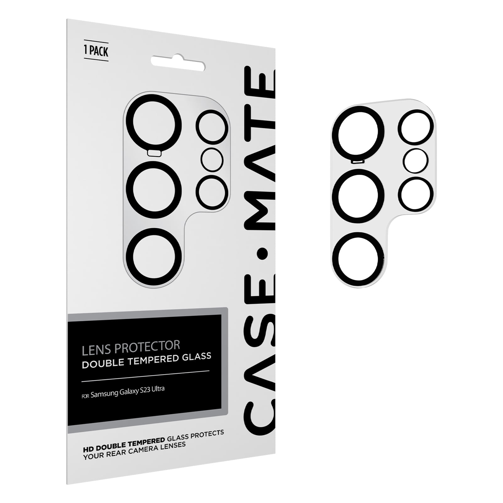 CaseMate Samsung Galaxy S23 Ultra Camera Lens Protector HD Double Tempered Glass