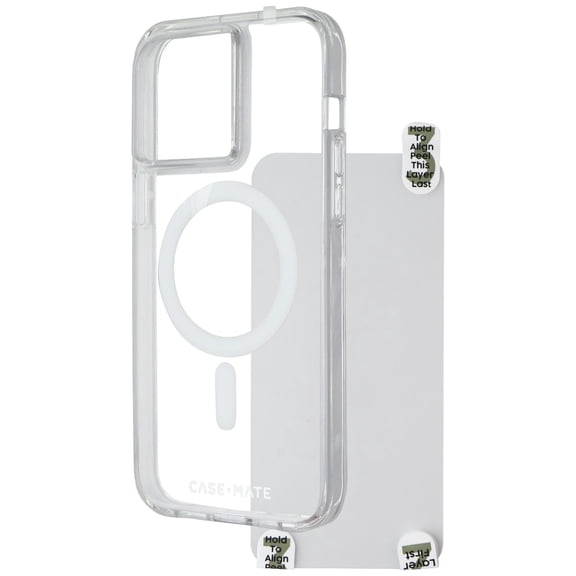 Case-Mate Tough Case for MagSafe + Glass Pack for iPhone 15 Pro Max - Clear