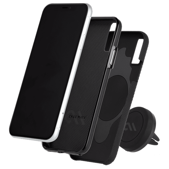 Case-Mate Tough Hard Case + Magnetic Car Mount for Apple iPhone Xs/X - Black