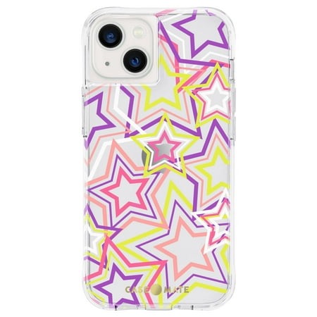 Case-Mate - Print Hardshell Case for iPhone 13 - Neon Stars