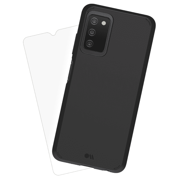 Case-Mate Tough Samsung Galaxy A03s Case and Screen Protector - Black