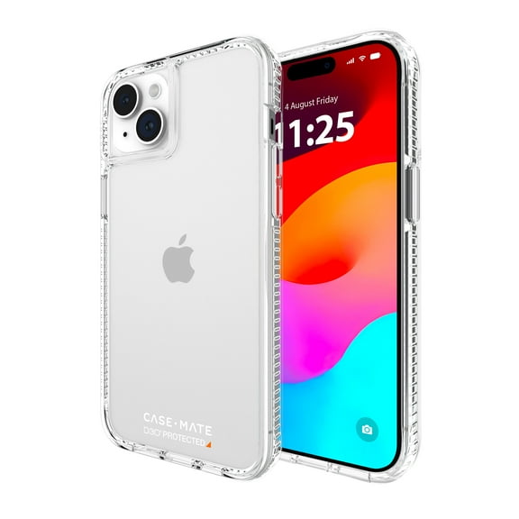 Case-Mate Ultra Tough Series Apple iPhone 15 Plus Case [Wireless Charging Compatible] 16ft D3O Impact Protection - Clear