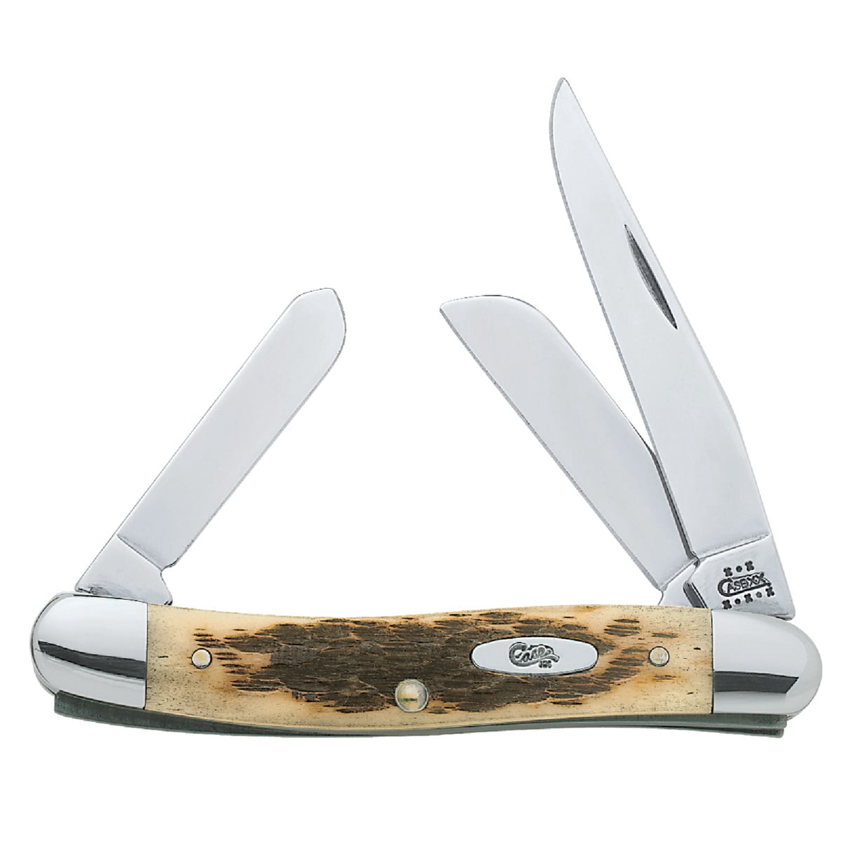Case Medium Amber Bone SS Stockman Pocket Knife — Residential Use, Standard Application