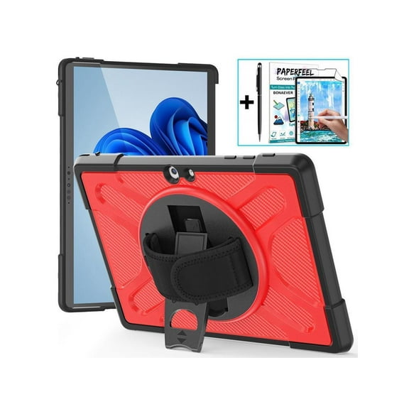Case For Microsoft Surface Go 4 2023 / Surface Go 3 2021 / Surface Go 2 2020 / Surface Go 2018 Shockproof Cover with Stand and Shouder Strap,Pen Holder, Stylus Pen, Screen Protector