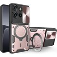 thumbnail image 1 of Case for Moto Edge 50 Neo,Military Flashing [Built-in Kickstand] Magnetic Rotate Ring Holder Heavy Duty TPU+PC Shockproof Protect Phone Case for Motorola Moto Edge 50 Neo/Moto S50 5G (Rose Gold), 1 of 10