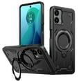 thumbnail image 1 of Case for Moto G 5G (2025),Military Grade [Built-in Kickstand][Compatible With MagSafe] Magnetic Rotate Ring Holder Heavy Duty TPU+PC Shockproof Drop Protect Phone Case,Black, 1 of 6