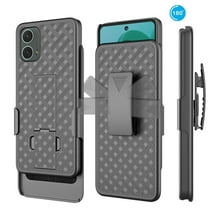 Case for Moto G Play 5G 2024Case[with Belt Clip Holster Case]Slim Combo Shell with Kickstand Swivel Rugged Shockproof Antiscratch Protective Cover for Moto G Play 2024 6.6 inch(Black)