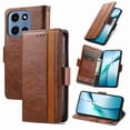 thumbnail image 1 of Case for Moto G Power (2025) with RFID Blocking Credit Card Holder, Premium PU Leather Retro Magnetic Clasp Flip Folio Case Wallet Pocket Kickstand Shockproof TPU Interior Case,Darkbrown, 1 of 10
