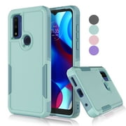 Tekcoo Shockproof Silicone Rugged Cell Phone Case for Moto G Pure/G Power 2022, Turquoise