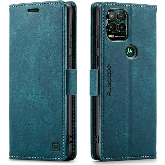 Case for Moto G Stylus 5G 2021,PU Leather Folio Flip Wallet Case with Card Holster Stand Kickstand Magnetic Closure Shockproof Phone Cover for Motorola Moto G Stylus 5G 2021 (Blue)