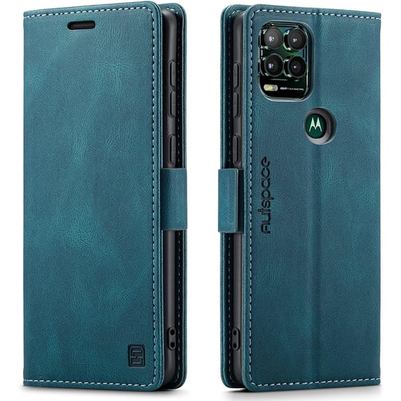 Case for Moto G Stylus 5G 2021,PU Leather Folio Flip Wallet Case with Card Holster Stand Kickstand Magnetic Closure Shockproof Phone Cover for Motorola Moto G Stylus 5G 2021 (Blue)