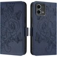 thumbnail image 1 of Case for Moto G Stylus 5G 2024, Moto G Stylus 5G 2024 Wallet Case with Card Holder Kickstand [RFID Blocking] Leather Emboss Rose Shockproof Phone Case for Moto G Stylus 5G 2024 Navy MG, 1 of 16