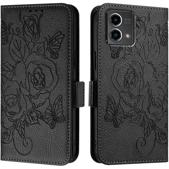 Case for Moto G Stylus 5G 2024, Moto G Stylus 5G 2024 Wallet Case with Card Holder Slots Kickstand Magnetic [RFID Blocking] Leather Flip Shockproof Case for Moto G Stylus 5G 2024 Black MG