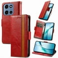 thumbnail image 1 of Case for Moto G Stylus 5G (2025) with RFID Blocking Credit Card Holder, Premium PU Leather Retro Magnetic Clasp Flip Folio Case Wallet Pocket Kickstand Shockproof TPU Interior Case,Red, 1 of 10