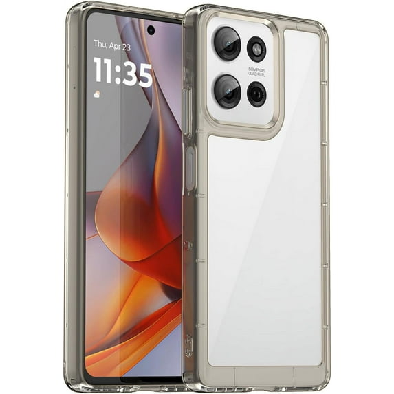 Case for Moto G75 5G,Moto G75 5G Case,Transparent TPU+PC Acrylic Protective Military Grade Heavy Duty Protection Phone Case for Motorola Moto G75 5G (Gray)