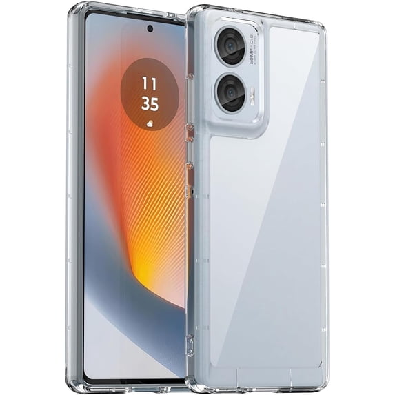 Case for Moto G85 5G,Moto G85 5G Case,Transparent TPU+PC Acrylic Protective Military Grade Heavy Duty Protection Phone Case for Motorola Moto G85 5G(Clear)
