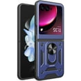 thumbnail image 1 of Case for Moto Razr 50,Moto Razr 2024 Case,Military Grade TPU+PC [Built-in Kickstand] Dual-Layer Design Heavy Duty Protection Phone Case for Motorola Moto Razr 2024/Moto Razr 50 (Dark Blue), 1 of 10