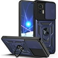 thumbnail image 1 of Case for Motorola Edge 30 Neo with Slide Camera Cover, Military Grade Drop Protective Phone Cover Case with Ring Kickstand for Motorola Edge 30 Neo/Edge 30 Lite SJ Blue, 1 of 9