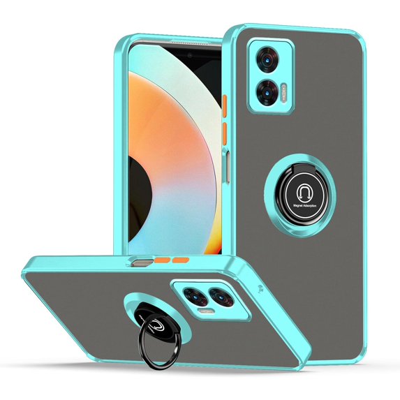 Case for Motorola Edge 30 Neo Case with Stand, Compatible with Magnetic Car Phone Mount, Ultra Slim Motorola Edge 30 Neo Phone Case for Women Men Shockproof Protective Cases Cover (Blue)