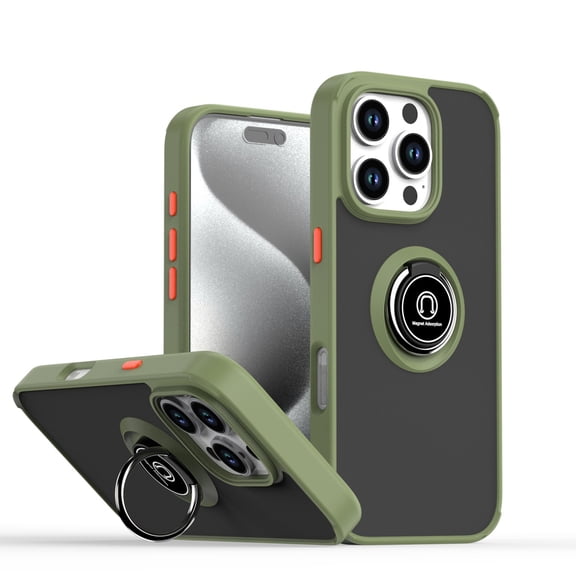 Case for Motorola Moto E22i protective case, Slim Military Grade Car Holder Shockproof Anti-Drop Built-in Ring Holder Magnetic Kickstand Protective Cover