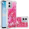 thumbnail image 1 of Case for Motorola Moto G 5G 2023 Case Glitter Cute Luxury Love Liquid Quicksand Clear Soft TPU Girls Women Stylish Bumper Shockproof Protective Cover for Moto G 5G 2023 Rose YB, 1 of 14