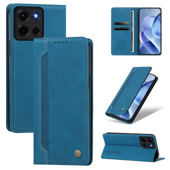 Case for Motorola Moto G 5G 2025/2026 6.7-inch Wallet,Magnetic Closure,Card Slots,Cash Slot Flip Folio Protective Phone Case,Blue,For Moto G 5G 2025/2026