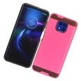 thumbnail image 1 of Case for Motorola Moto G Power 2021 Brushed Texture Slim Hybrid Shockproof Dual Layer Hard Rugged Protective Cover for Moto G Power '21 by Xcell - Pink, 1 of 8