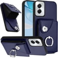 thumbnail image 1 of Case for Motorola Moto G Power 5G 2024 Case with Card Slots for Men with 360°Rotation Ring Stand Wallet Leather Phone Case Shockproof Protective Case for Moto G Power 5G 2024 Blue YBK, 1 of 16